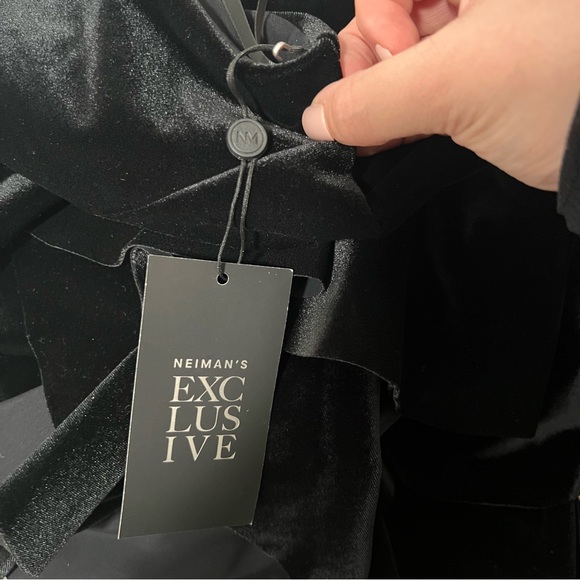 NEW NWT Chiara Boni La Petite Robe Ablah Sleeveless Velvet Peplum Gown Black - Picture 15 of 15